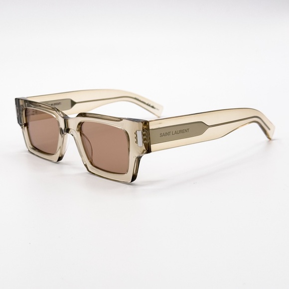 NEW SAINT LAURENT SL 572 006 BEIGE BROWN SL572 UNISEX SUNGLASSES SAINT LAURENT - Picture 5 of 11
